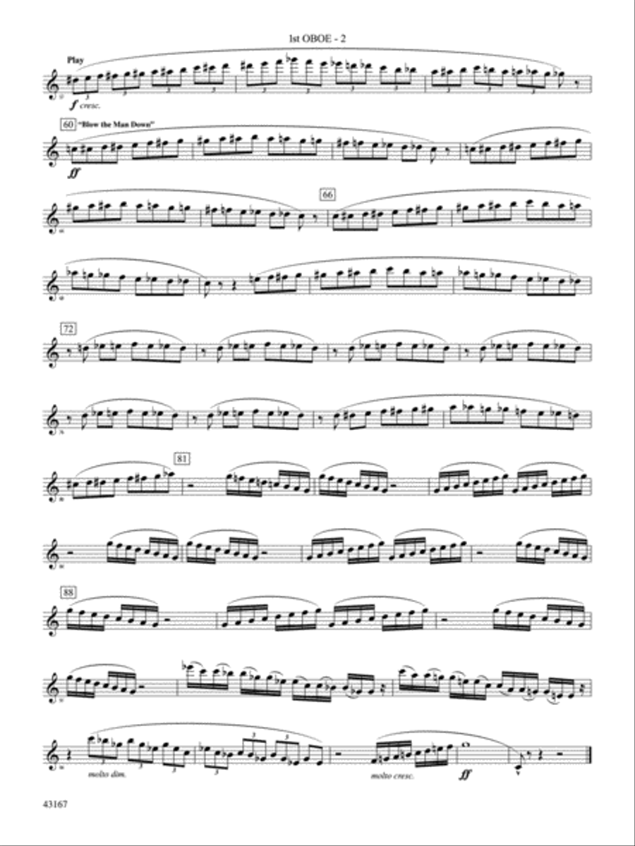 Down to the Sea in Ships (from the NBC TV Film Project 20): Oboe Concert Band scores gallery preview page 2