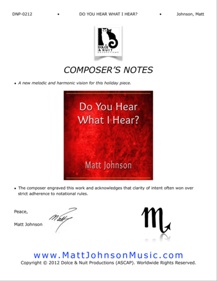 Do You Hear What I Hear? ~ NEW melodic and harmonic adaptation Medium Voice scores gallery preview page 2