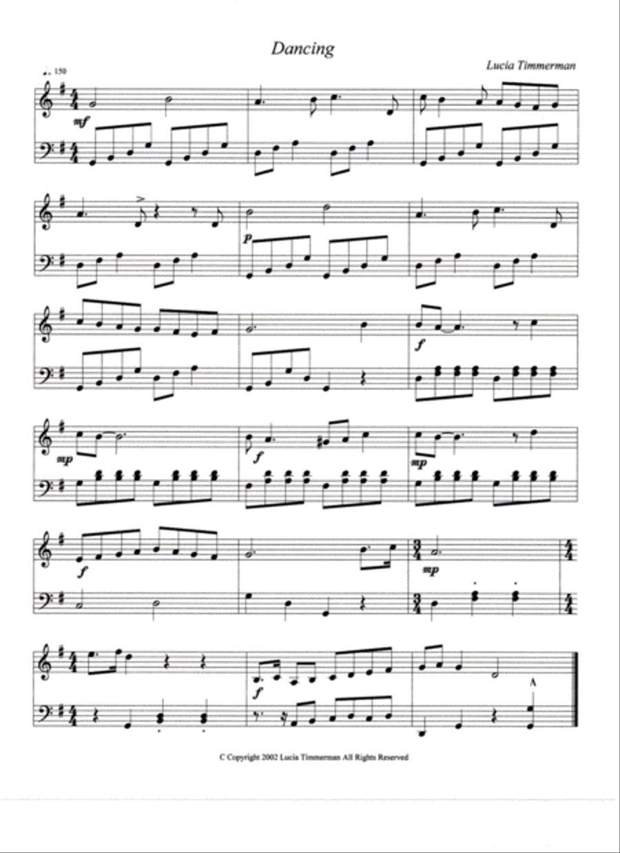 Dancing Dancing Easy Piano scores gallery preview page 1