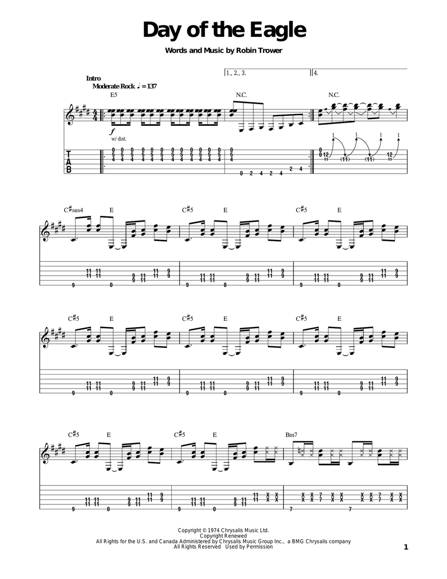 Day Of The Eagle Acoustic Guitar scores gallery preview page 1