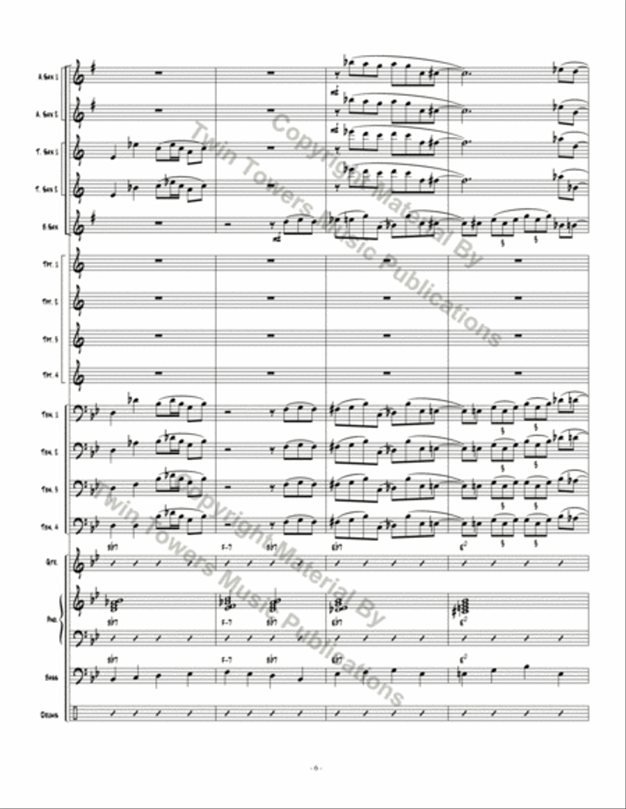 No Nonsense Blues Jazz Ensemble scores gallery preview page 7