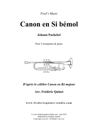 Book cover for Pachelbel Canon - 3 Trumpets & Piano