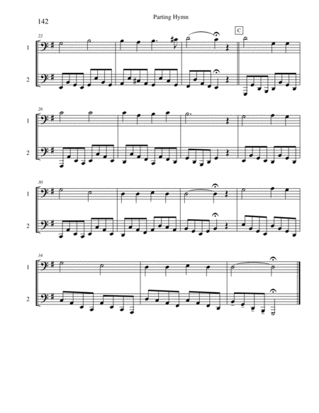 Ten Selected Hymns for the Performing Duet, Vol. 8 - trombone (euphonium) and bass trombone (tuba)