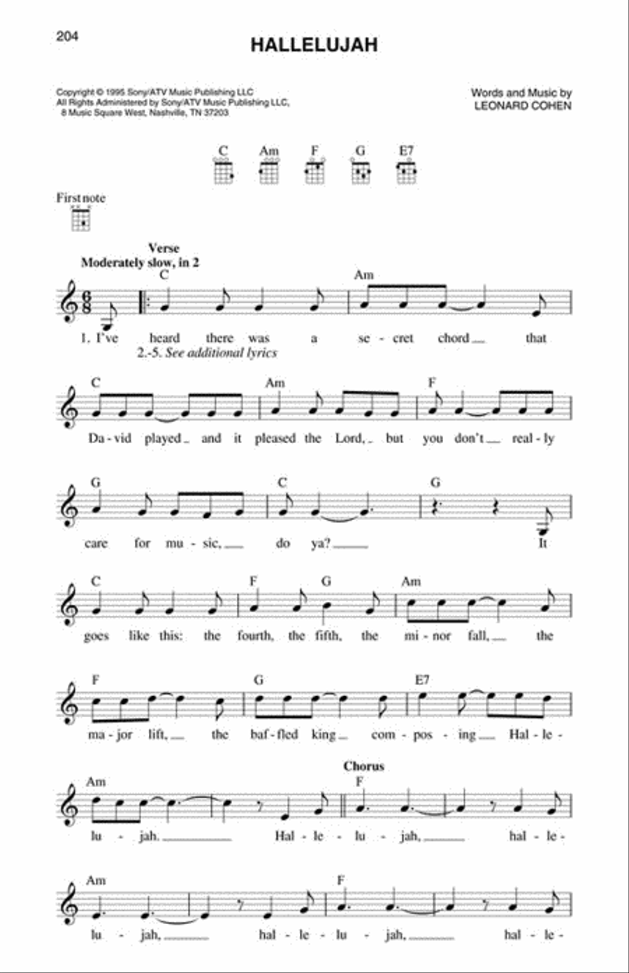Ukulele Fake Book Piano scores gallery preview page 4
