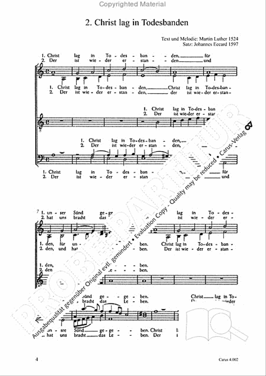 Eccard: 29 Choralbearbeitungen Collection / Songbook scores gallery preview page 5