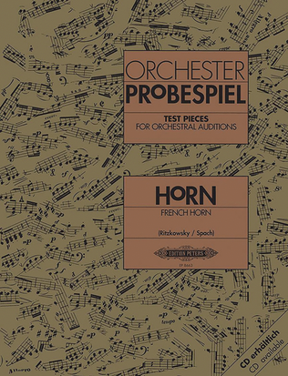 Book cover for Test Pieces for Orchestral Auditions -- French Horn