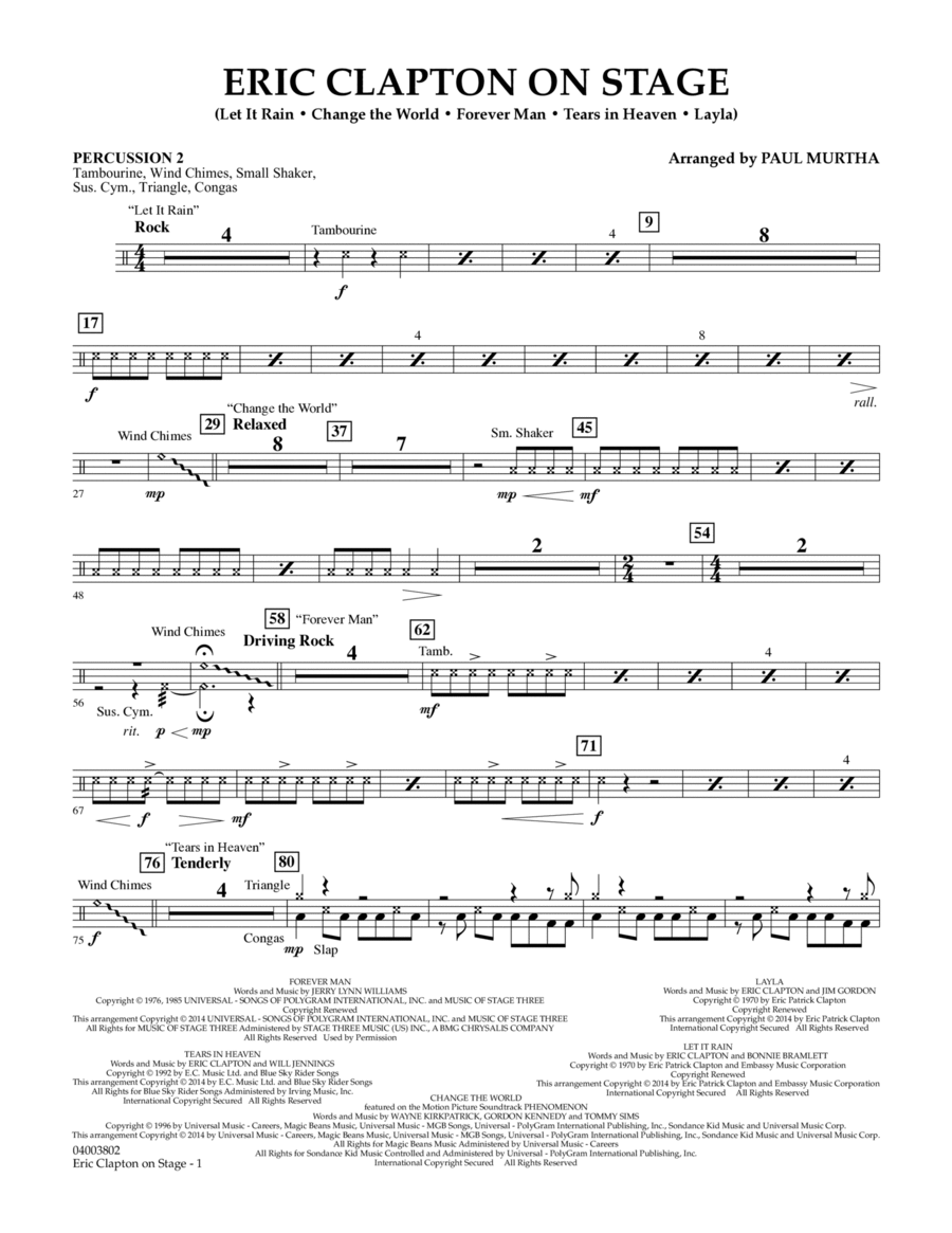 Eric Clapton on Stage - Percussion 2