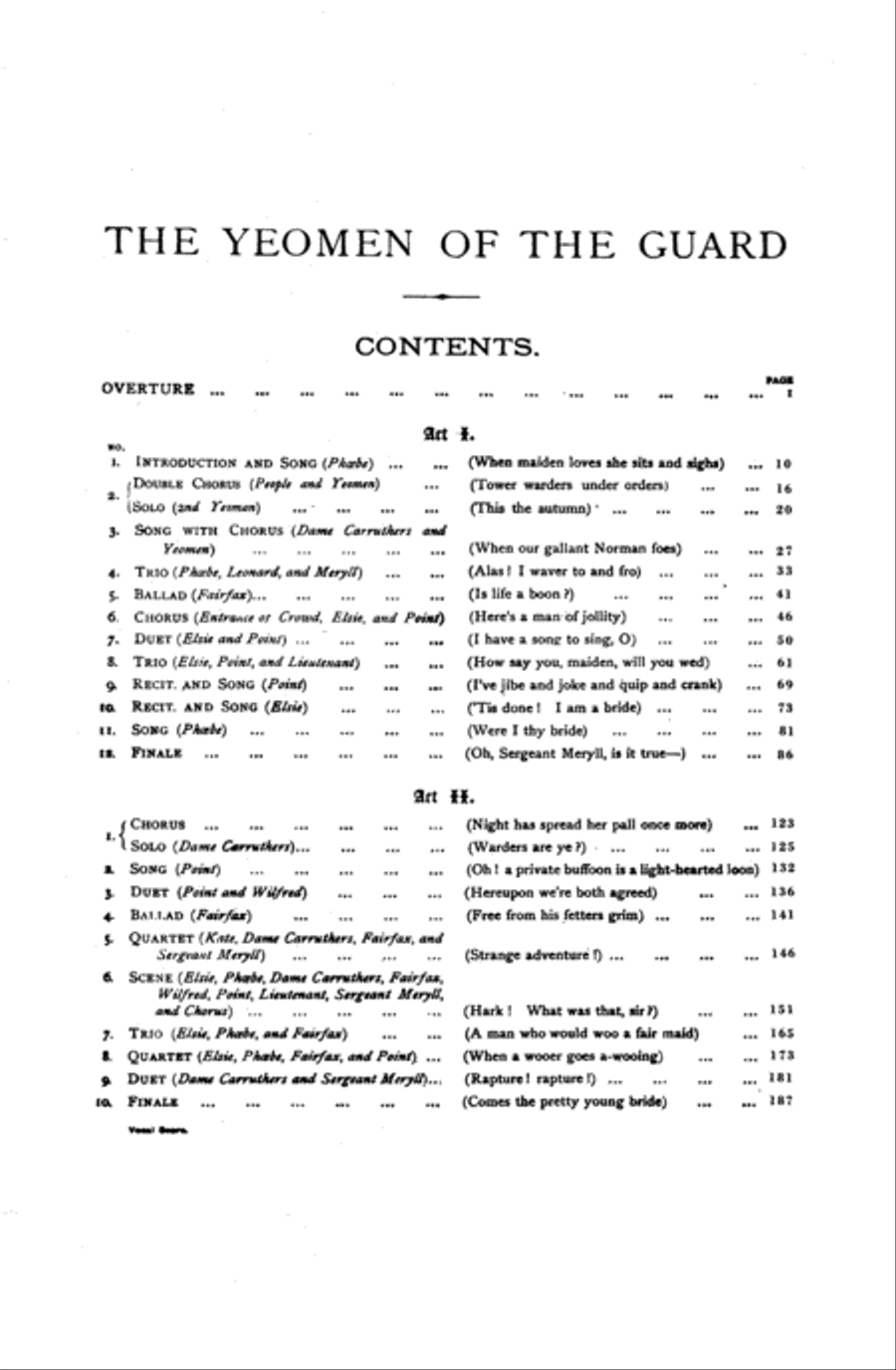 The Yeoman of the Guard Voice scores gallery preview page 5