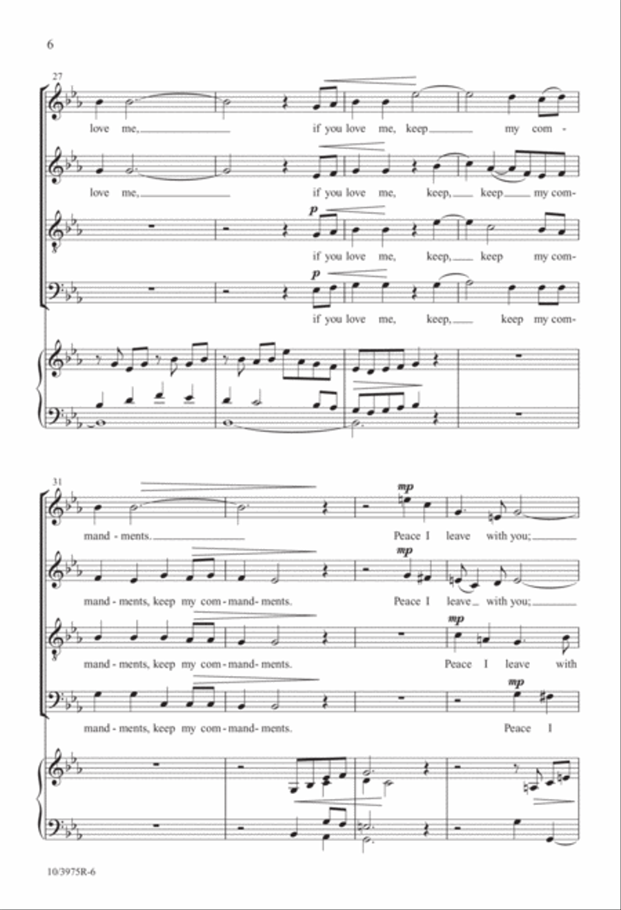 If You Love Me If You Love Me 4-Part scores gallery preview page 6
