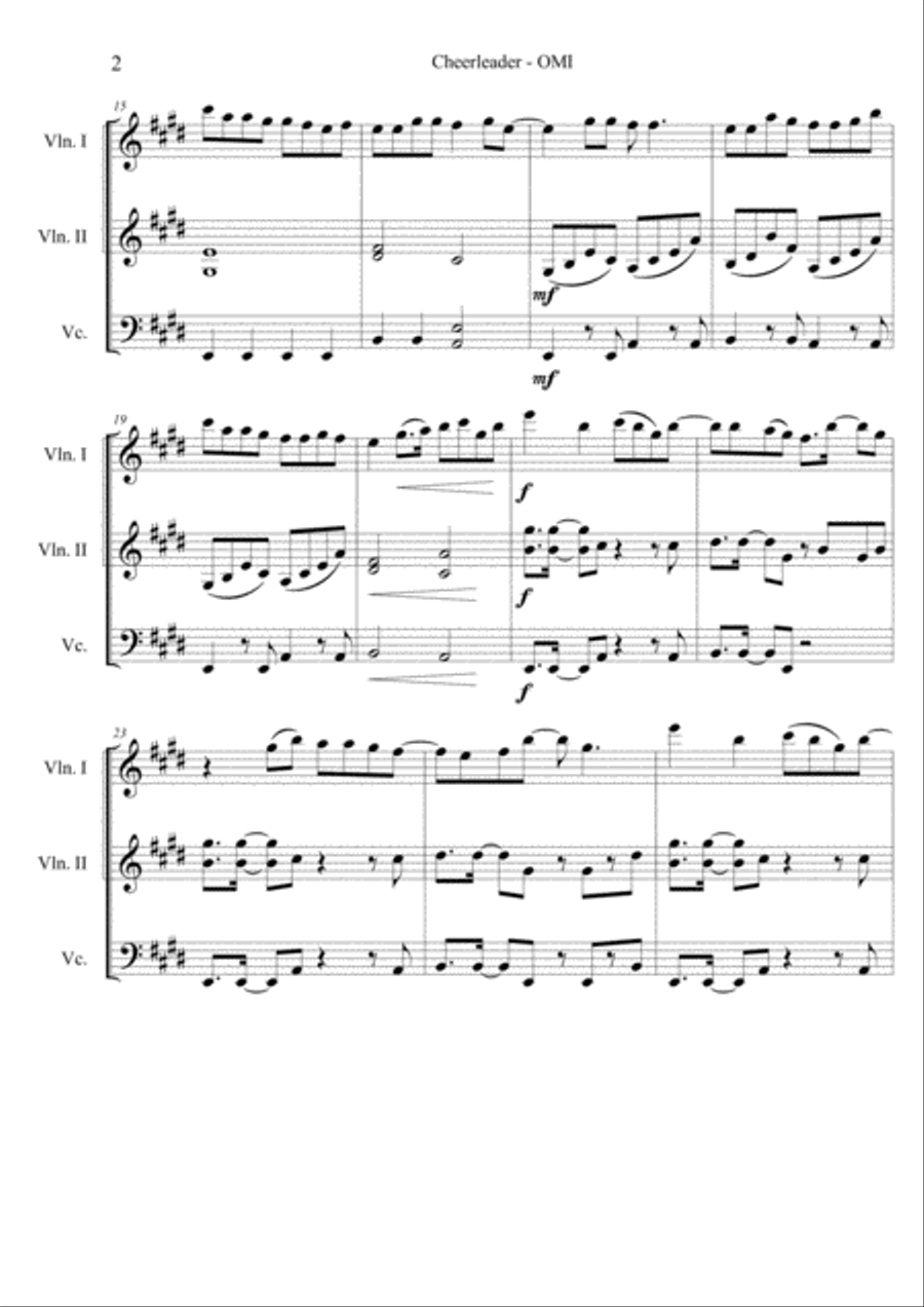 Cheerleader Cheerleader String Trio scores gallery preview page 2
