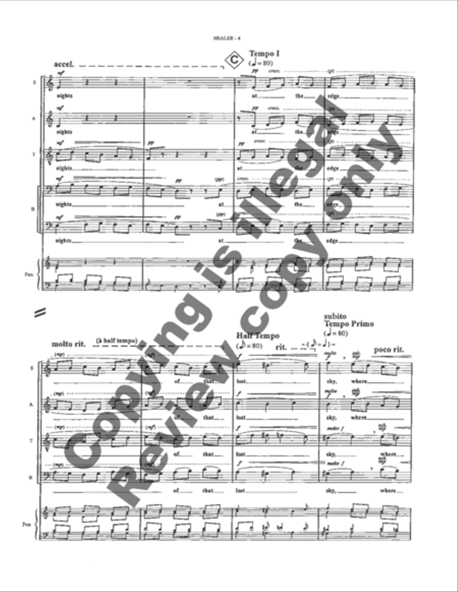 On the Nature of Creation: 2. The Celestial Healer Divisi scores gallery preview page 9