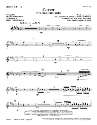 Forever (We Sing Hallelujah) - Bb Clarinet 1 & 2