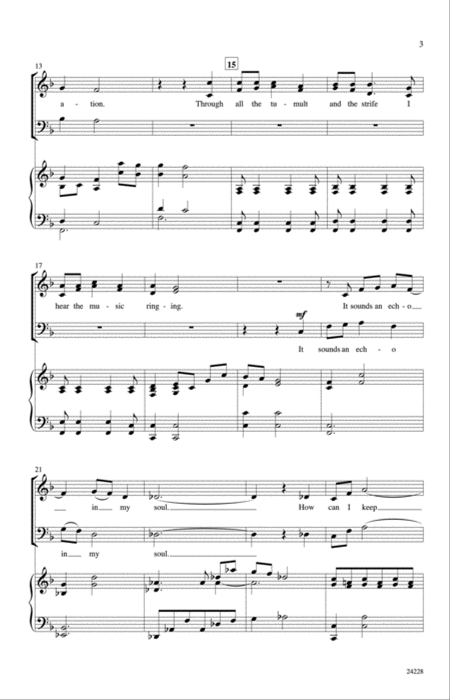 My Life Flows On in Endless Song 4-Part scores gallery preview page 3