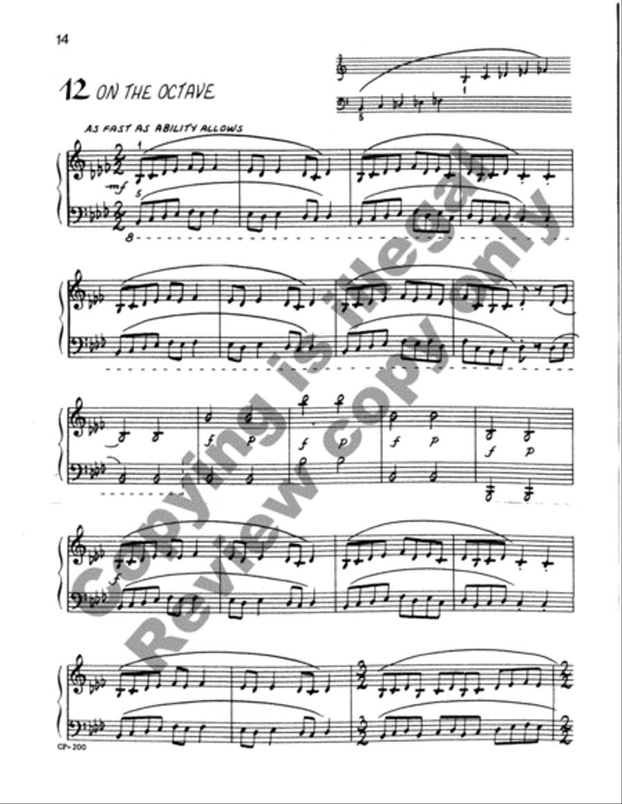 Twelve Little Etudes Piano Method scores gallery preview page 23