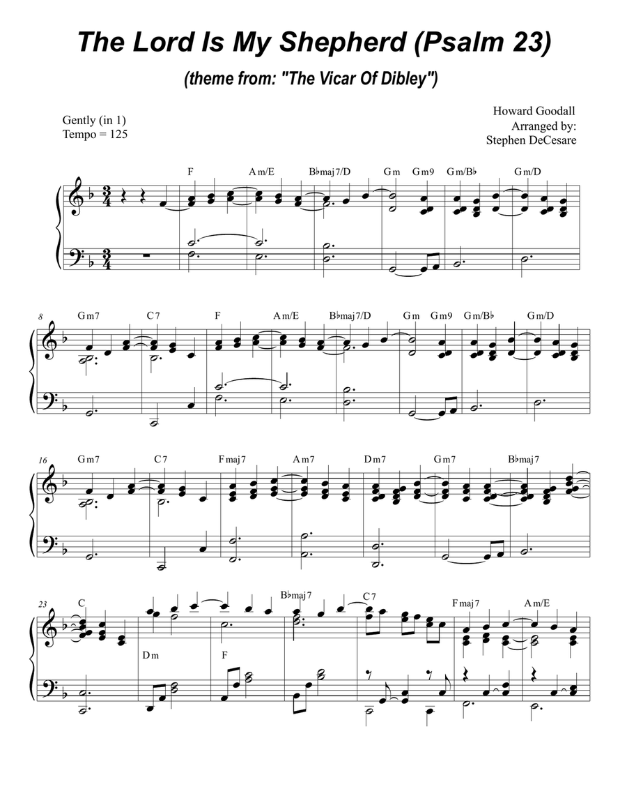 Psalm 23 (theme From The Vicar Of Dibley) Brass Duet scores gallery preview page 6