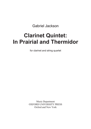 Book cover for Clarinet Quintet: In Prairial and Thermidor