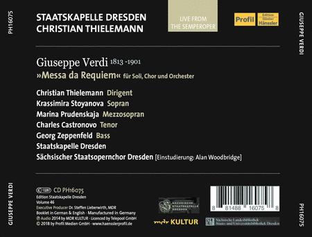 Edition Staatskapelle Dresden, Vol. 46 - Verdi: Messa da Requiem