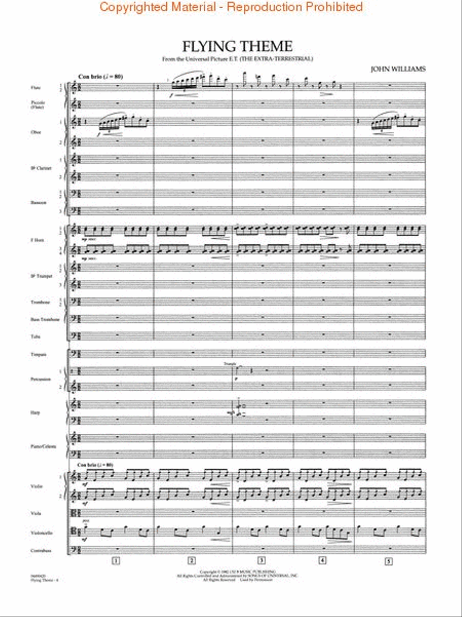 Flying Theme (from E.T.: The Extra-Terrestrial) Full Orchestra scores gallery preview page 2