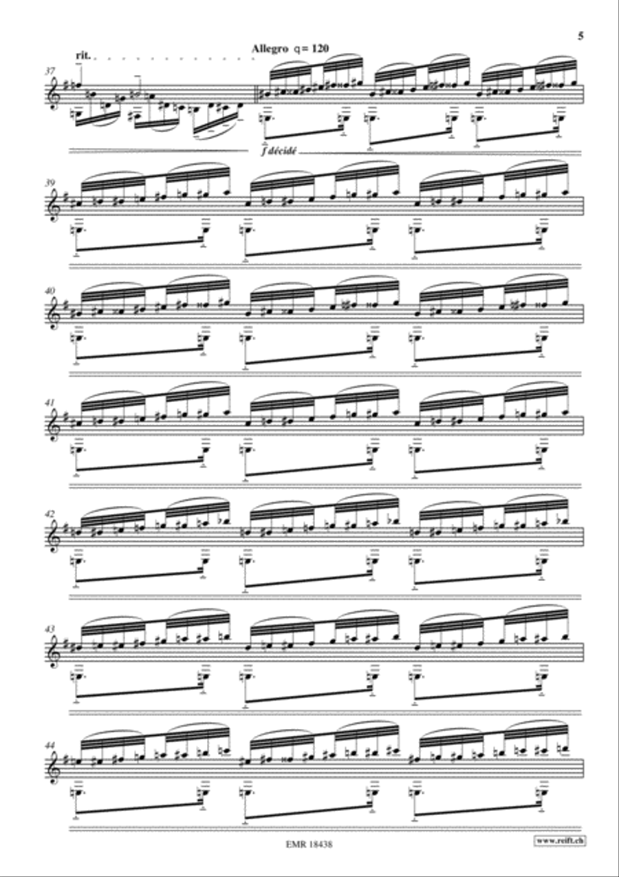 Etude Transcendante No. 1 Classical Guitar scores gallery preview page 5