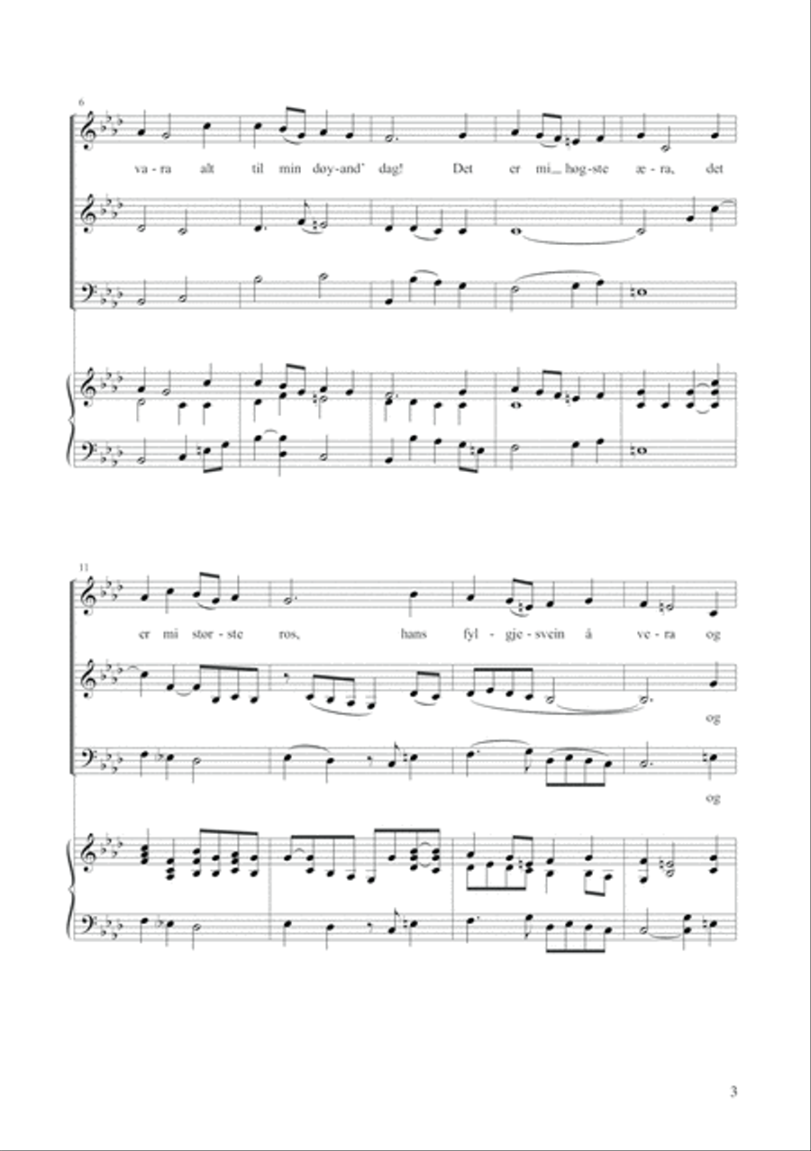 Med Jesus vil eg fara 3-Part scores gallery preview page 3