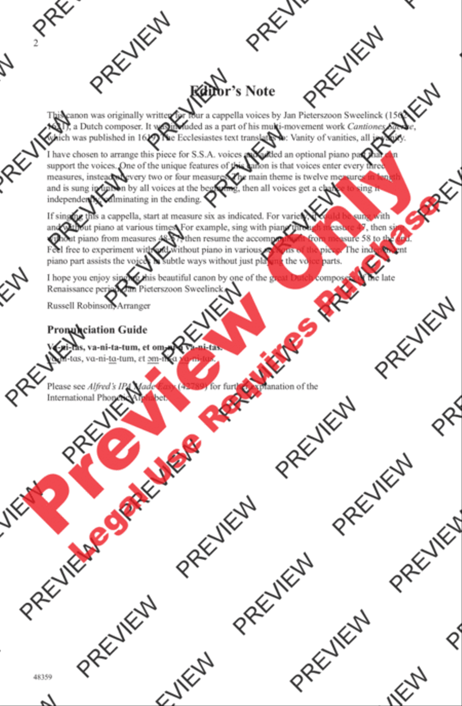 Vanitas Canon Vanitas Canon Women's Choir scores gallery preview page 2