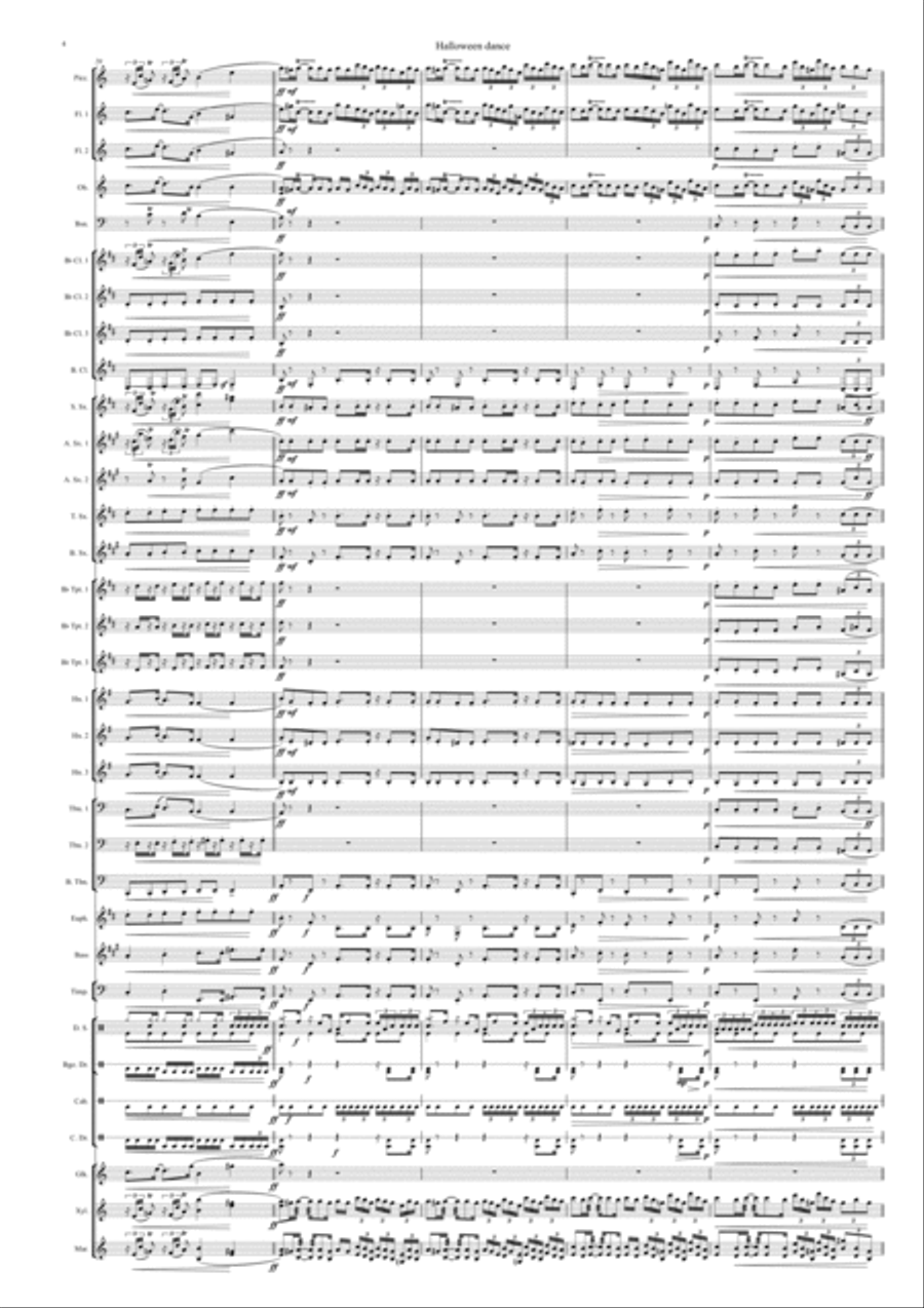 Haloween dance By Jannes Jacobs Concert Band scores gallery preview page 4