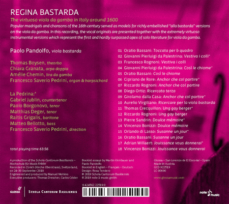 Paolo Pandolfo: Regina Bastarda - The Virtuoso Viola da gamba in Italy around 1600