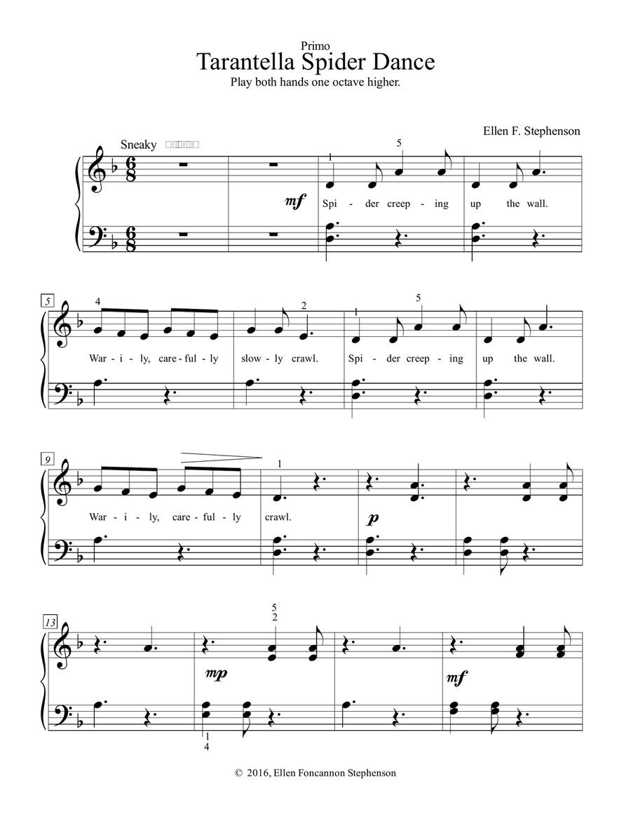 Tarantella Spider Dance Tarantella Spider Dance Piano Method scores gallery preview page 4