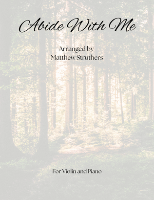 Book cover for Abide With Me - For Violin and Piano
