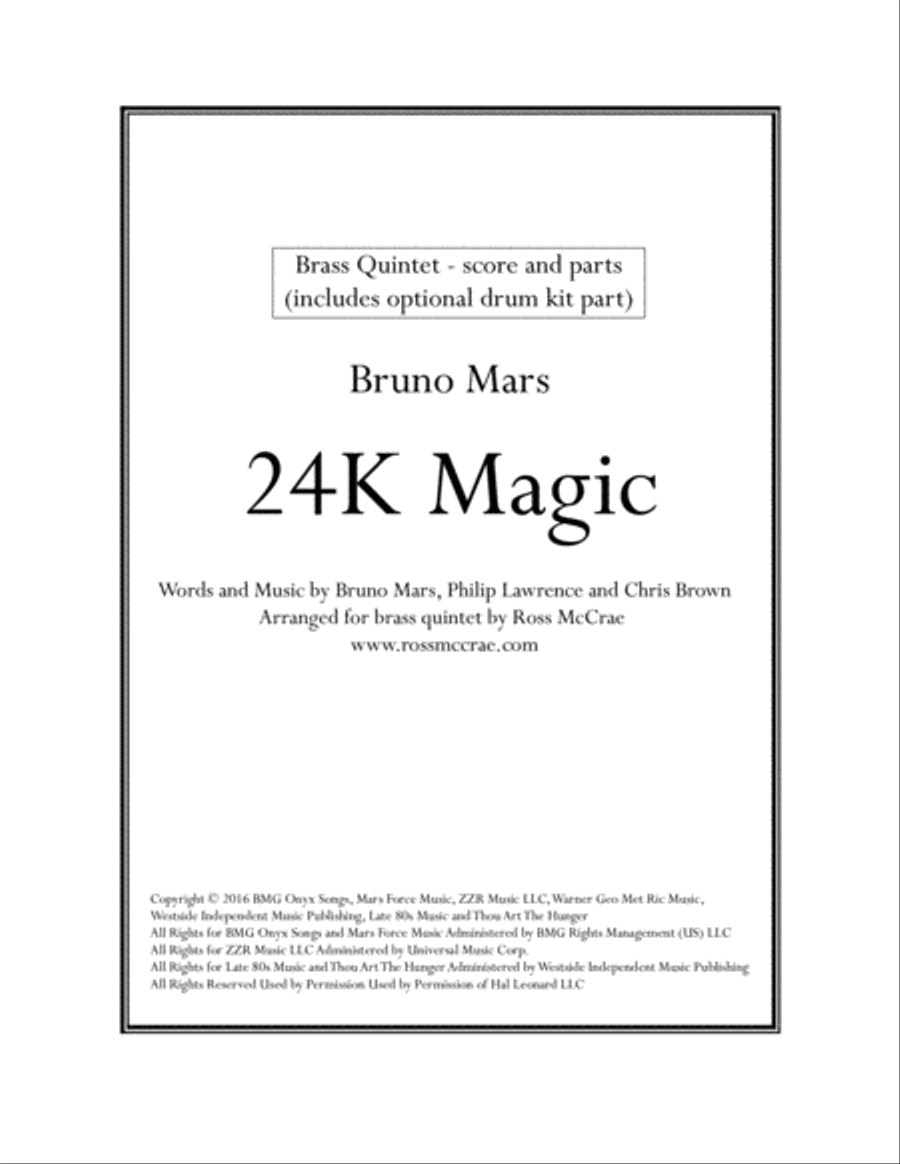 24K Magic Small Ensemble scores gallery preview page 1