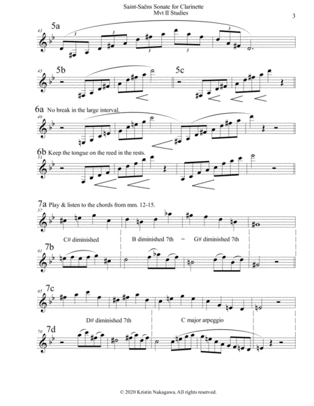 Saint-Saens Clarinet Sonata Movement II Studies