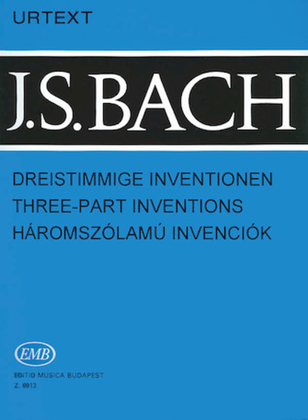 Book cover for Three-Part Inventions BWV 787-801