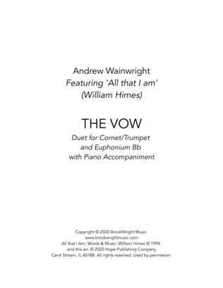 Book cover for The Vow - Cornet/Trumpet & Euphonium Duet
