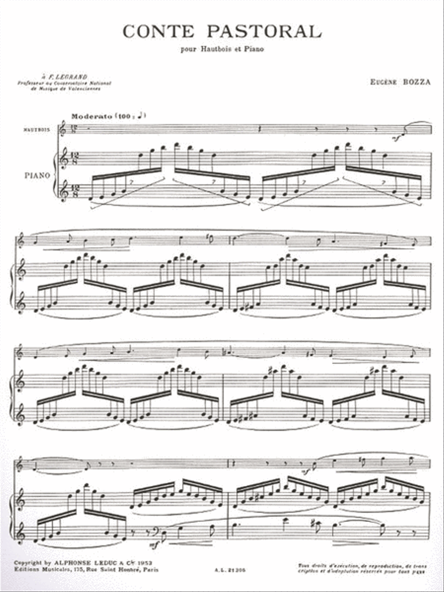 Pastoral Story (oboe And Piano) Piano Accompaniment scores gallery preview page 2