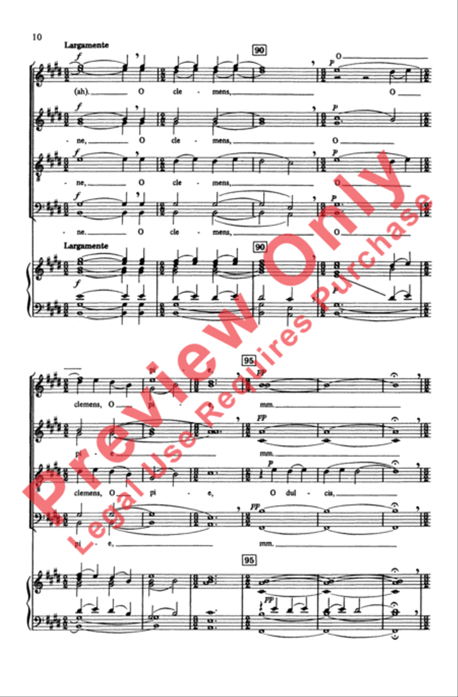 Ave Verum Corpus 4-Part scores gallery preview page 9
