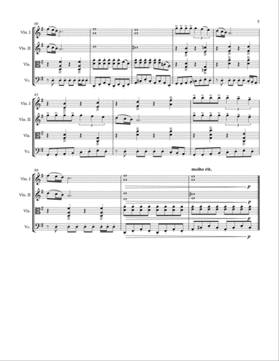 Lucy In The Sky With Diamonds String Quartet scores gallery preview page 5