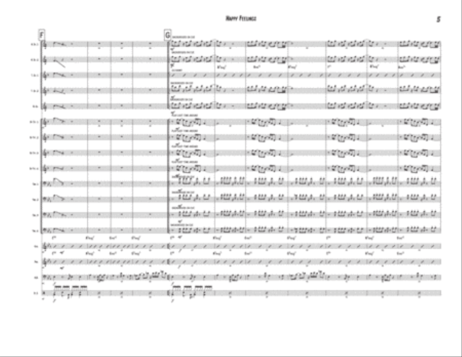 Happy Feelings Jazz Ensemble scores gallery preview page 5