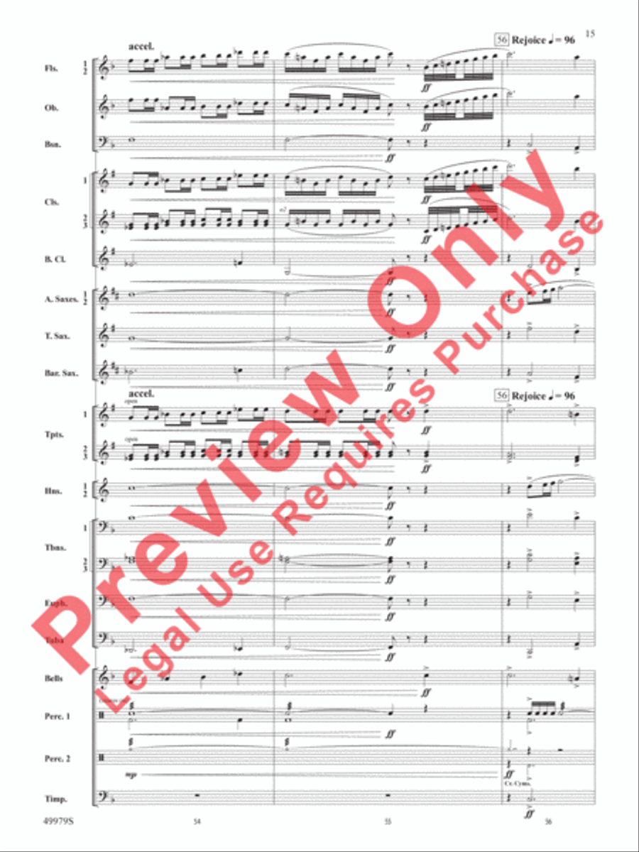 Christmas Is Here! Concert Band scores gallery preview page 16