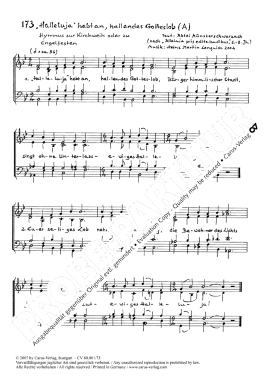 Halleluja hebt an, hallendes Gotteslob 4-Part scores gallery preview page 2
