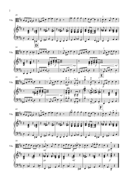 Burnie's Ragtime for Viola and Piano image number null