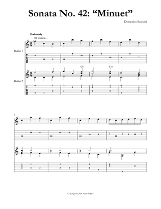 Book cover for Sonata No. 42: “Minuet”