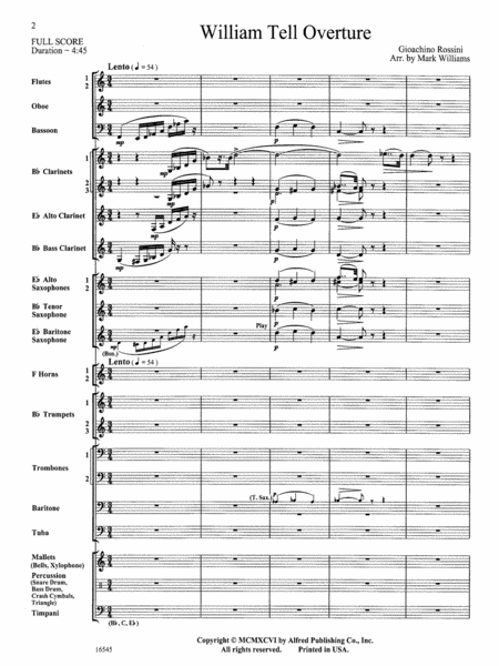 William Tell Overture: Score