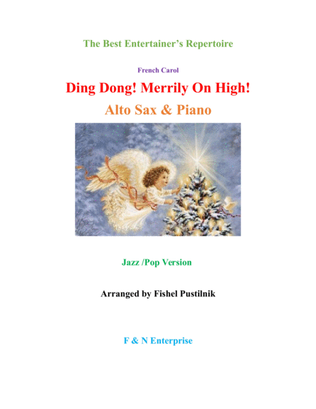 Piano Background for "Ding Dong! Merrily On High!"-Alto Sax and Piano