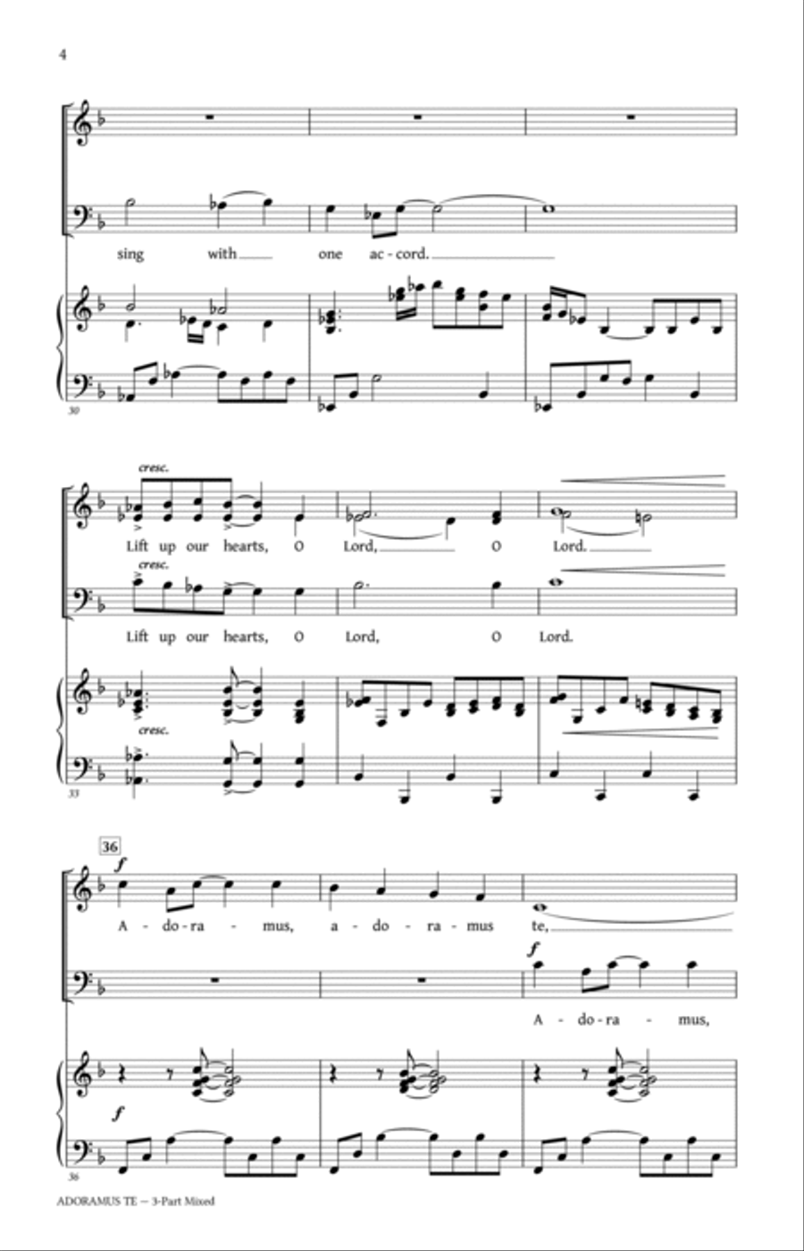 Adoramus Te Adoramus Te 3-Part scores gallery preview page 4