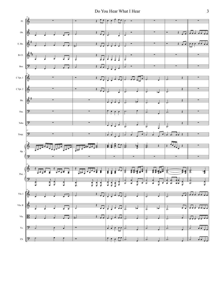 Do You Hear What I Hear Full Orchestra scores gallery preview page 3