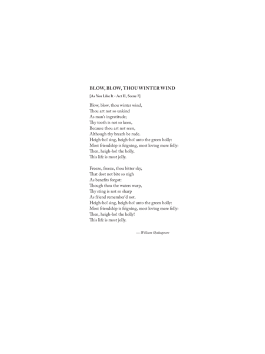 Blow, blow, thou winter wind Voice Solo scores gallery preview page 1