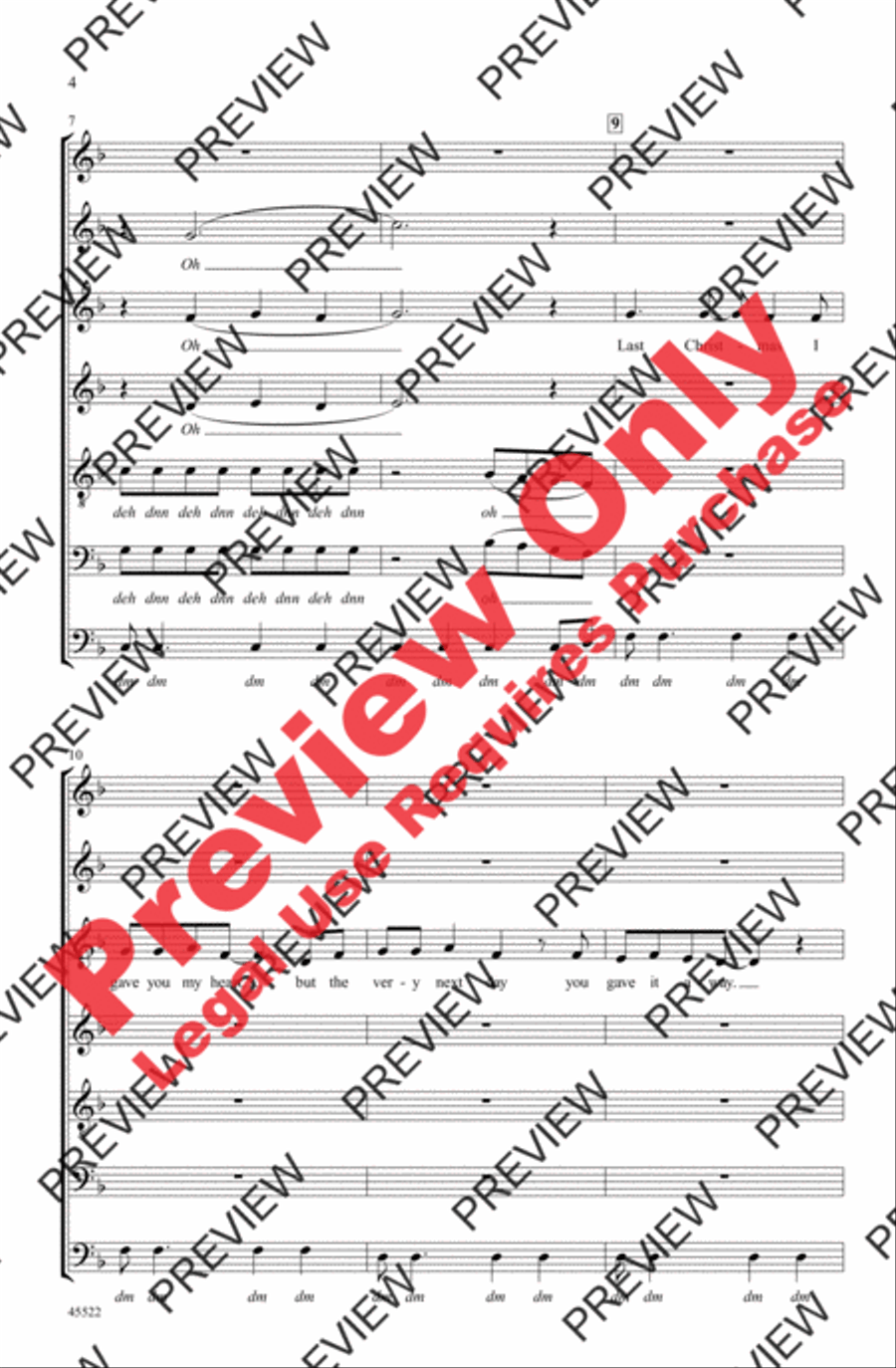 Last Christmas 4-Part scores gallery preview page 4