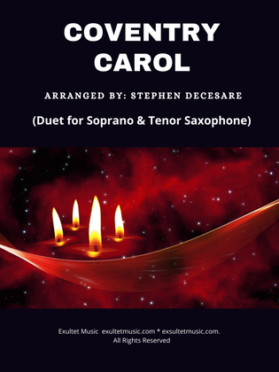 Book cover for Coventry Carol (Duet for Soprano and Tenor Saxophone)