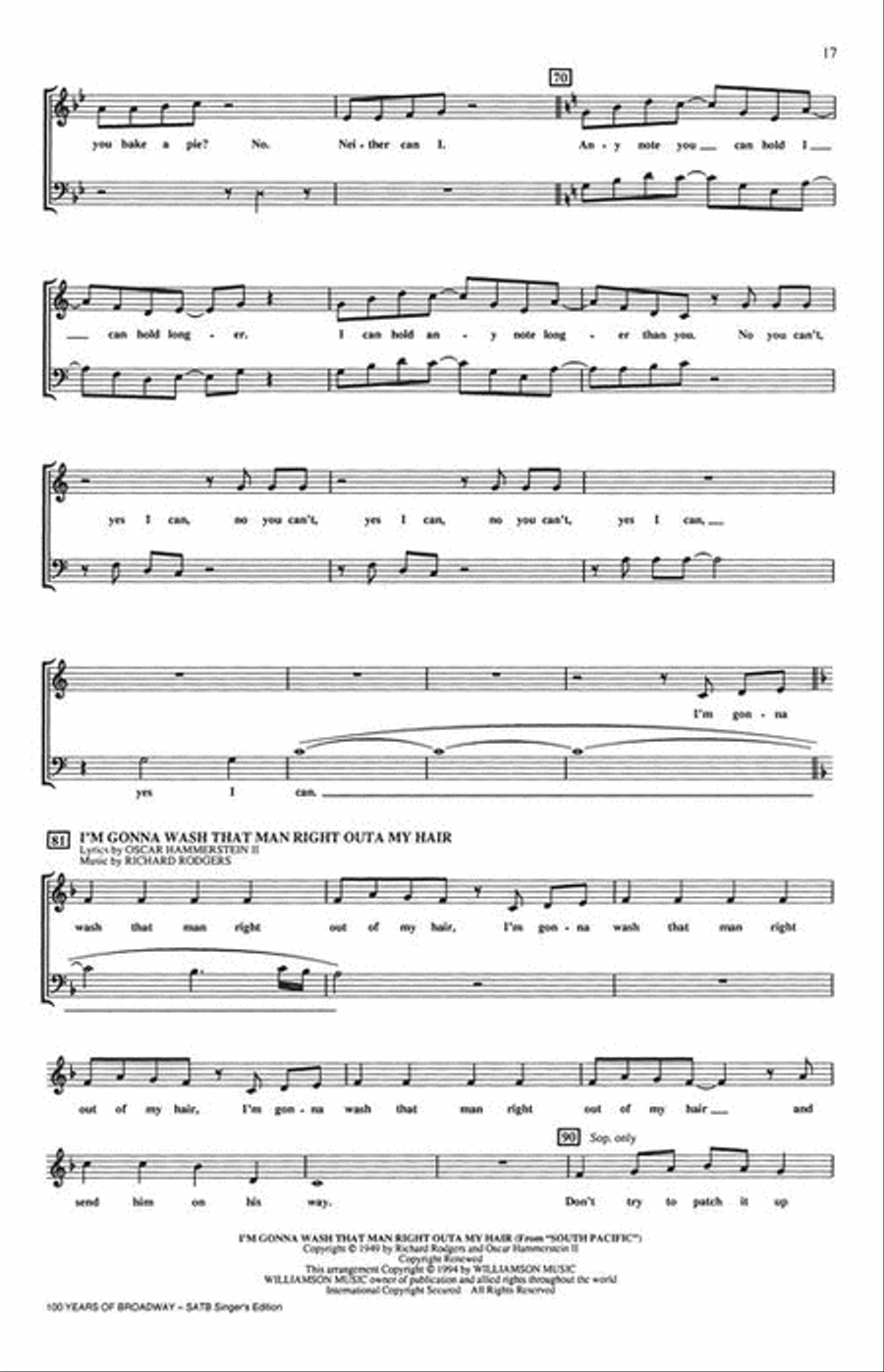 100 Years of Broadway (Medley) 4-Part scores gallery preview page 6