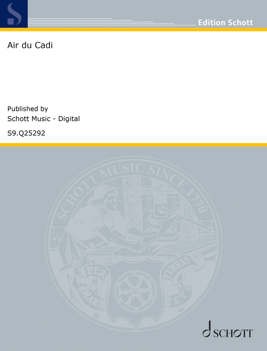 Air du Cadi Air du Cadi Baritone Voice scores gallery preview page 1